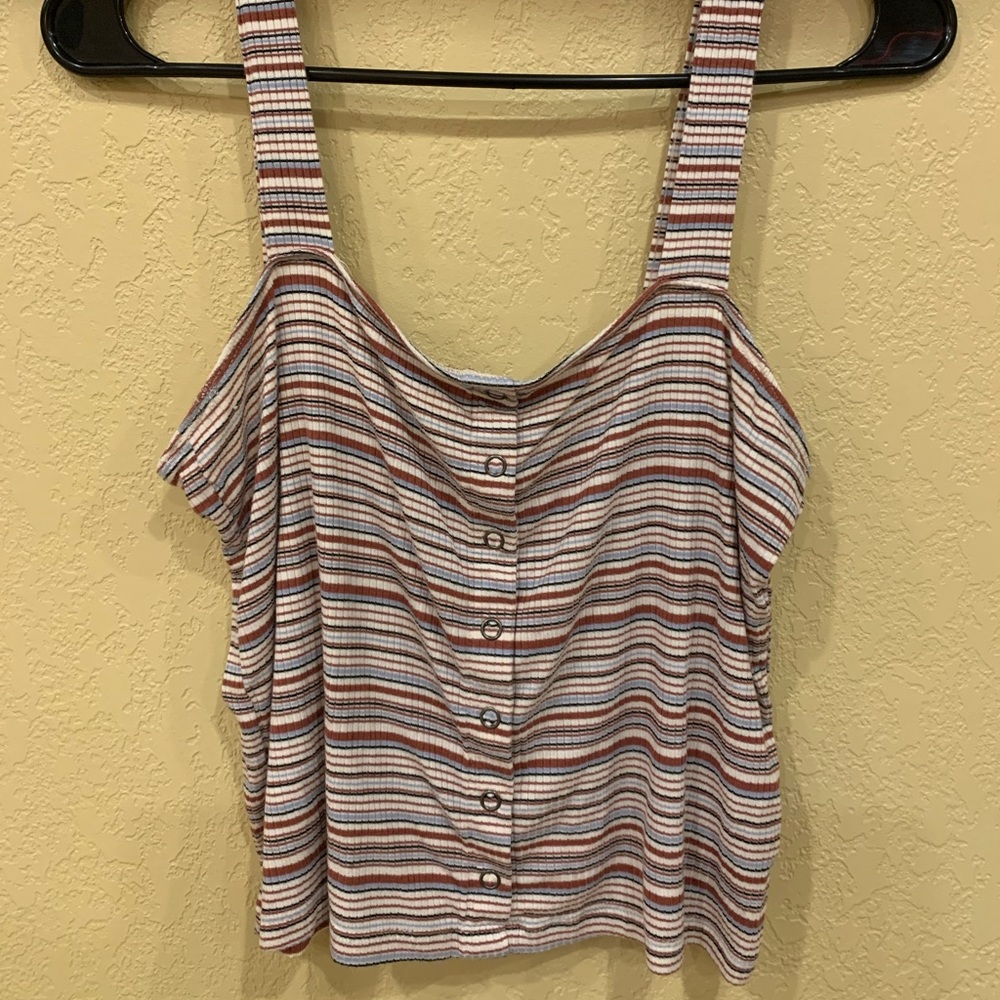 American Eagle Striped Tank Top L
